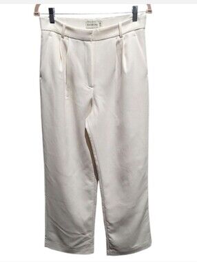 Abercrombie & Fitch Cream Wide Leg Pants Size 29 High Rise Casual